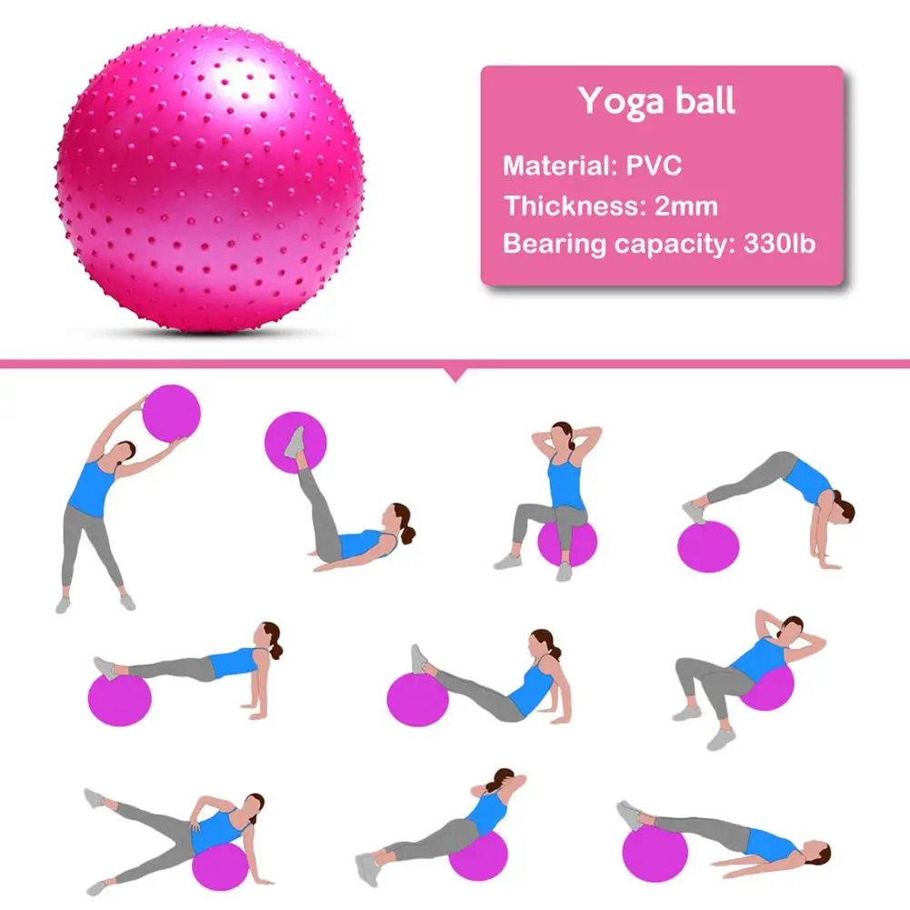 Sports Yoga Balls Point Fitness Gym Balance Fit ball Exercise Pilates Workout Barbed Massage Ball 55cm