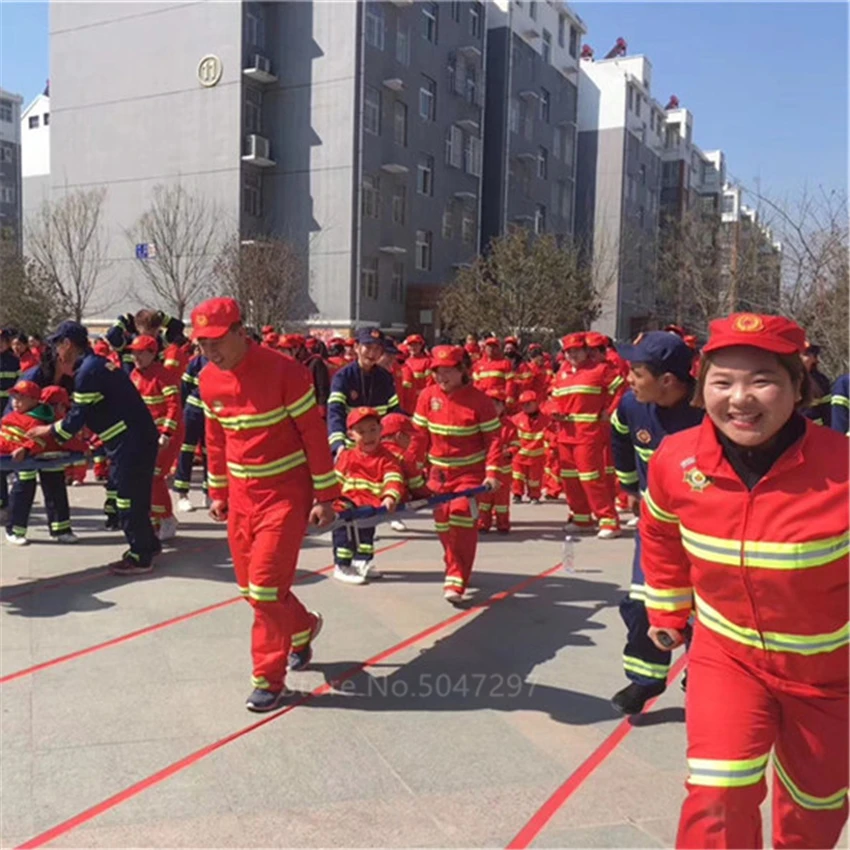 Halloween Carnaval Party Kids Cosplay Kostuums Brandweerman Uniform Games Fancy Brandweer Fire Boor Jongens Meisje Prestaties Kleding