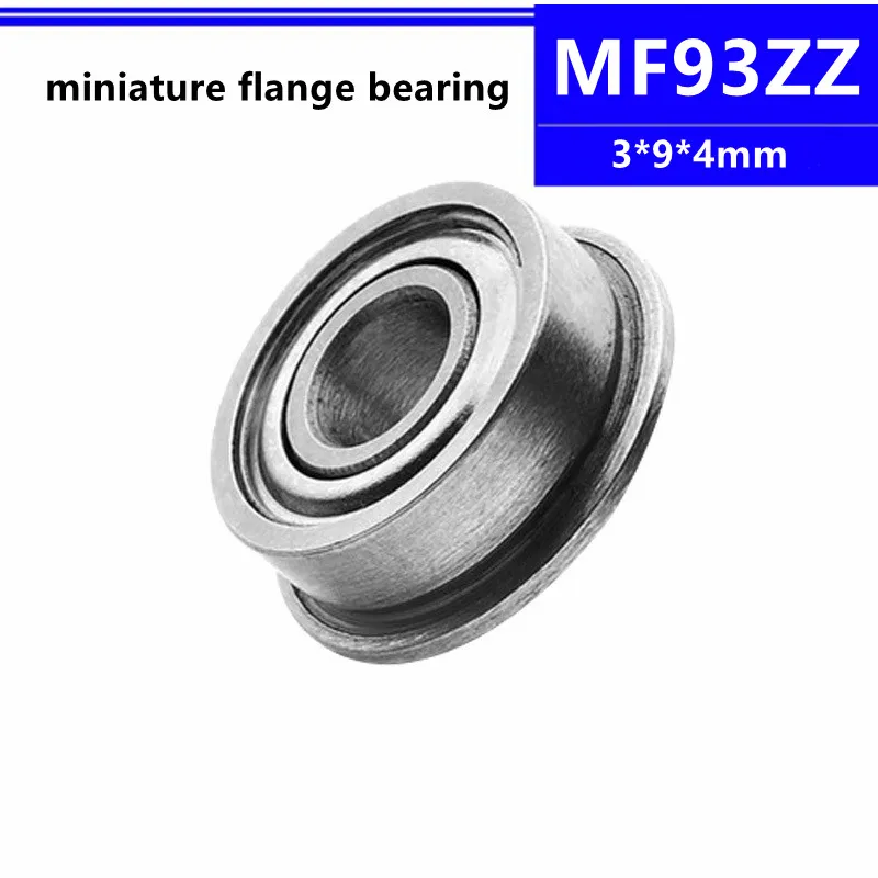 MF93ZZ 3*9*4mm LF930ZZ flange deep groove ball slide pulley 3x9x4mm MF93Z