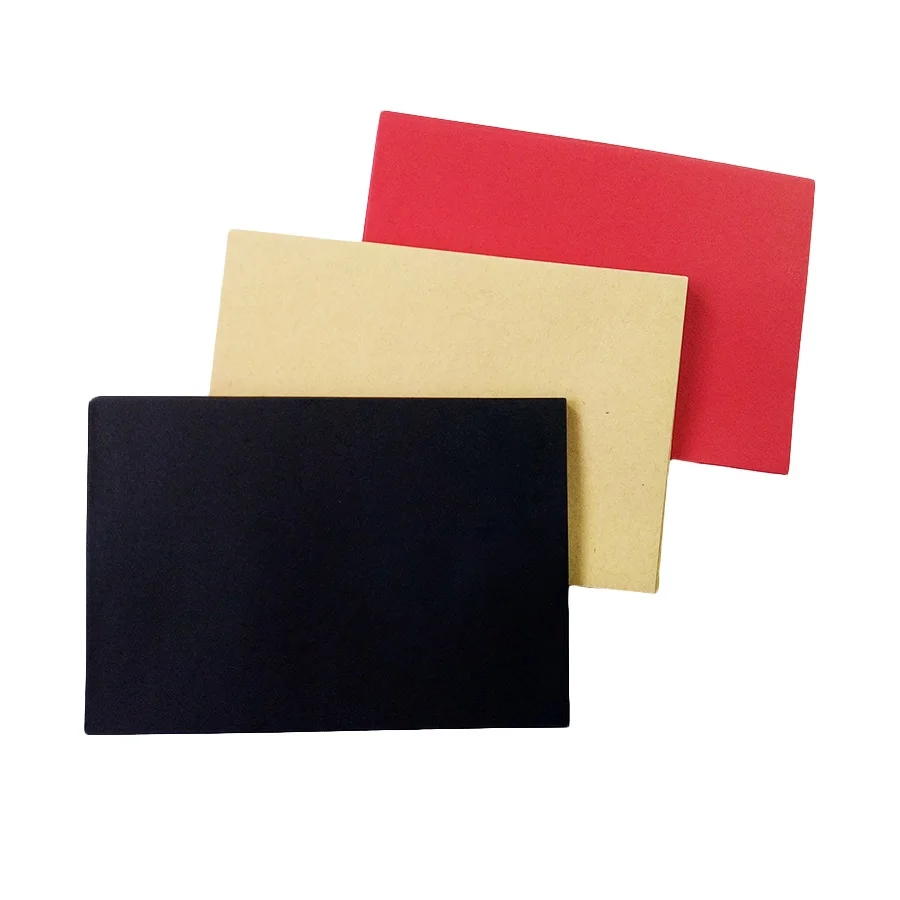 Clássico Vintage Kraft Papel Envelopes, vermelho e preto, Papelaria Criação Livre, 10Pcs