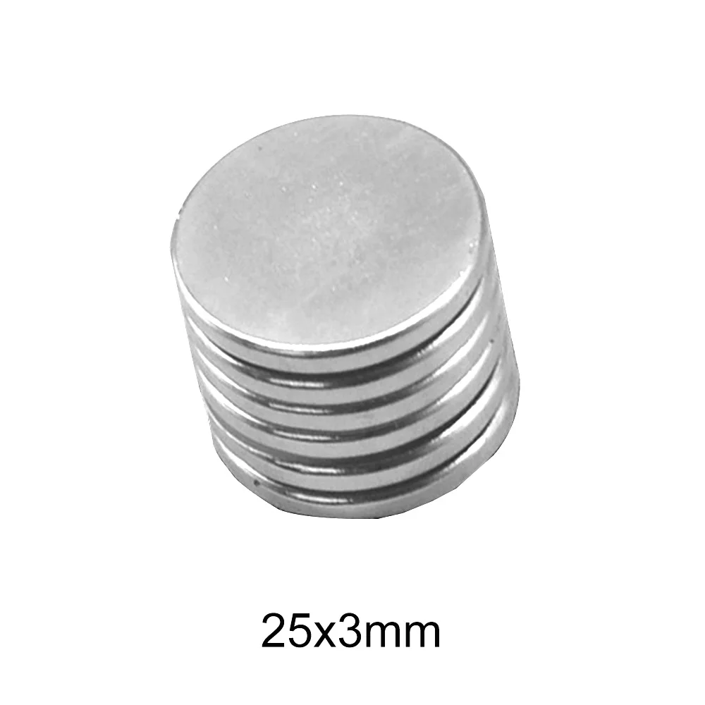 100pieces 25*3 N35 Strong Round Cylinder Magnet 25x3mm Rare Earth Neodymium Magnet 25x3 25mmx3mm 25mm*3mm  Permanent Magnet