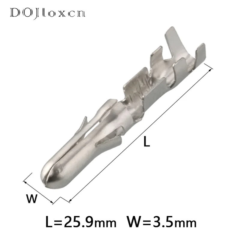 50/100/200/500 pces 3.5mm latão estanhado automotivo cablagem terminal carro tyco cabo macho conector soquete DJ212A-3.5B 925713-1 g152