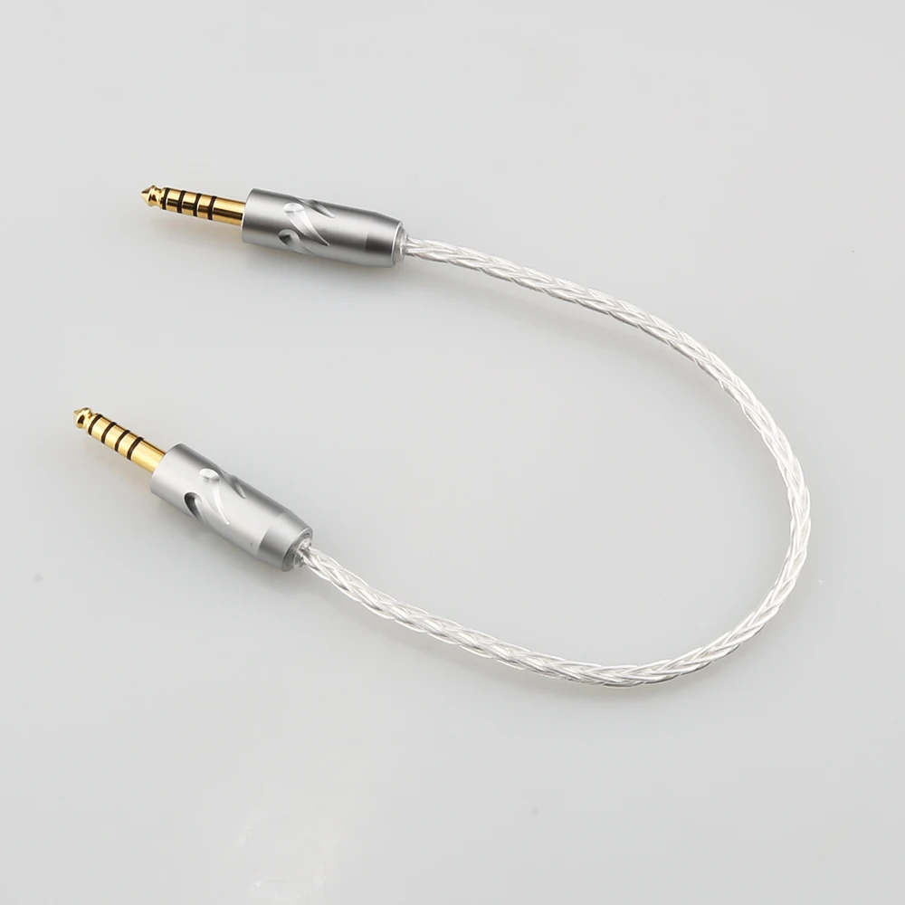 Nowy Audiocrast 819AG DIY HIFI pojedynczy 4.4mm zrównoważony męski na 4.4mm zrównoważony męski Adapter Audio kabel 4.4 z męskiego na męskie Adapte