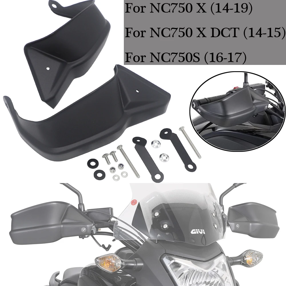 For Honda NC750X DCT NC750S 2016-2019 Motorcycle Black Handle Bar Hand Guard Brush Handguard Protector Waterproof