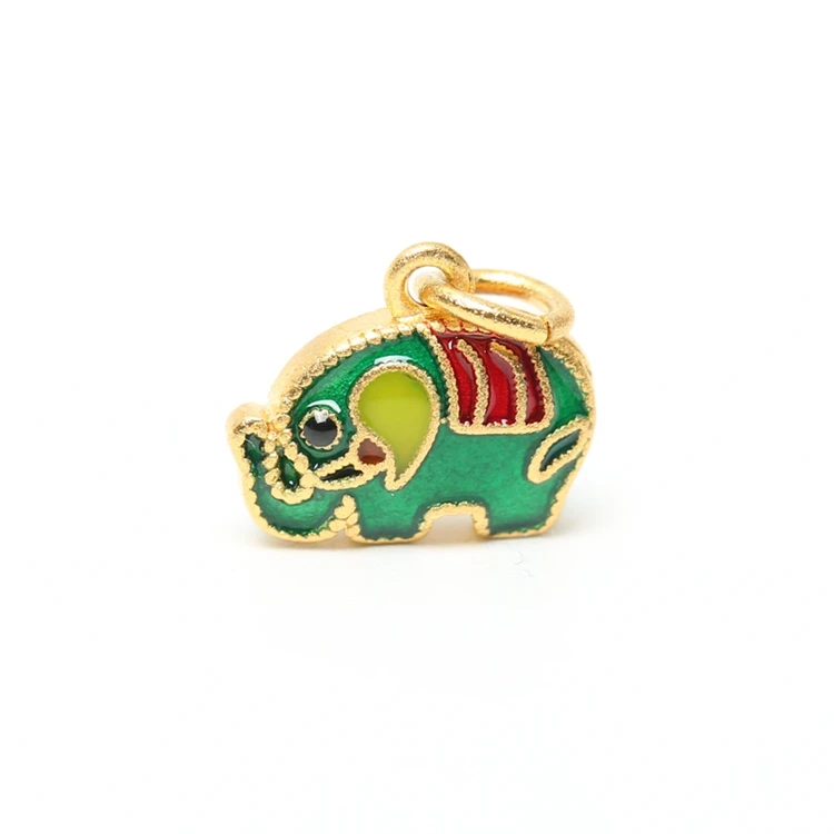 

Cloisonne Enamel Elephant Pendants for Jewelry Making Charms Earrings Necklace Bracelet Keychain High Quality DIY Accessories