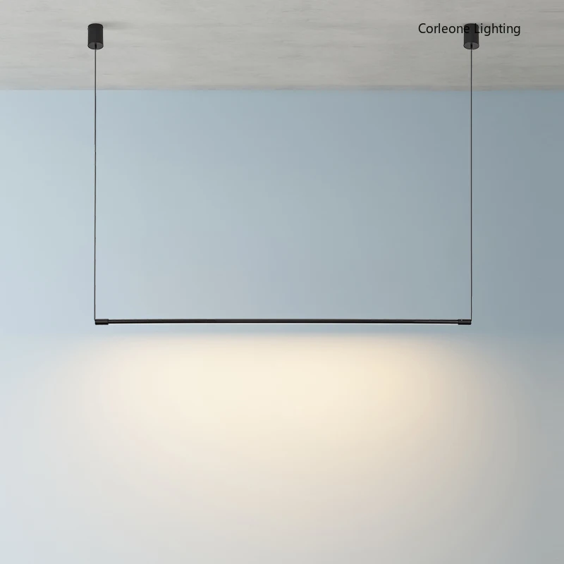 Imagem -04 - Nordic Minimalista Luzes Pingente Moderno Led Luminária Sala de Estar Sala de Jantar Pendurado Lâmpada Longa Linha Tira Pingente Lustre