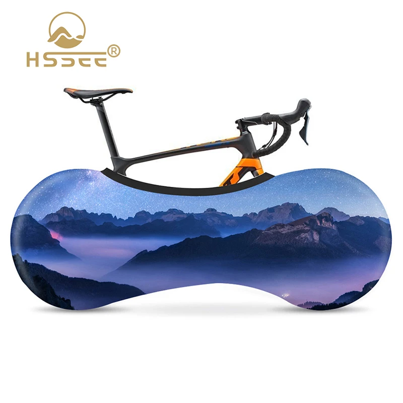 Fashionable Elastic Bike Cover Landscape Series Bike Indoor Dust Cover For 26