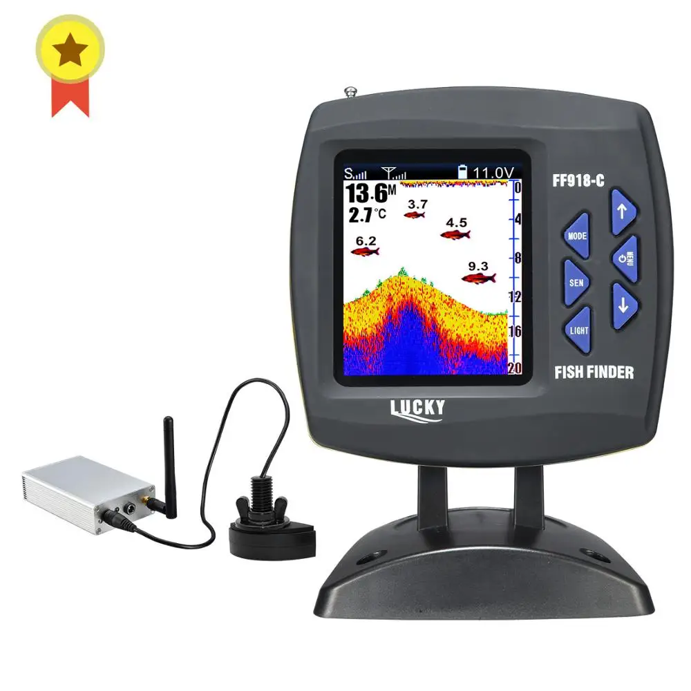 

Lucky FF918 Wireless Remote Control Boat Fish Finder 300m/980ft wireless operating range echo sounder