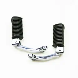 Motocross Black Front Footpegs Footrests Pedals For Suzuki GN125 GN-125 Cruiser