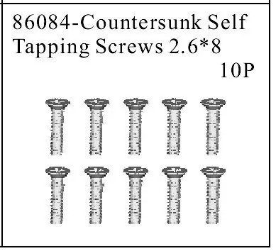 86084 countersunk self tapping screws 2.6*8 10p HSP 1/16th EC Car Parts 94182/94183/