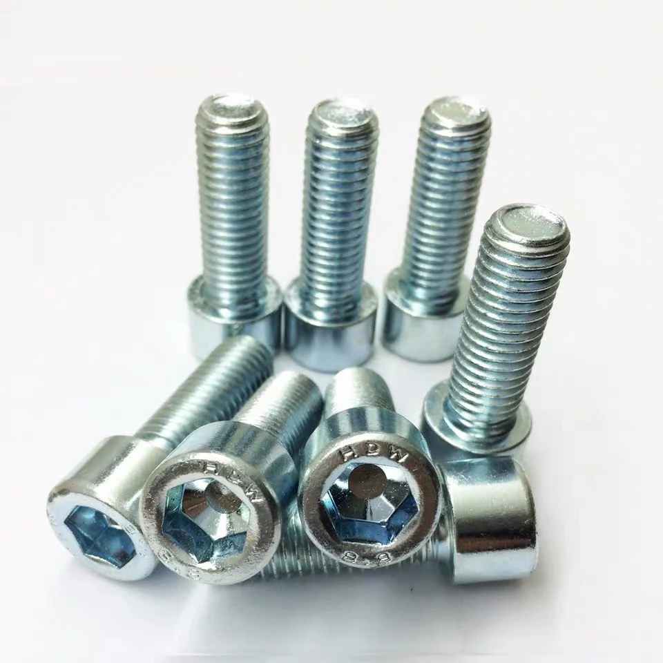 

100PCS M3 M4 M5 GB70.1 DIN912 8.8 Galvanized Hexagon Socket Screws Bolt