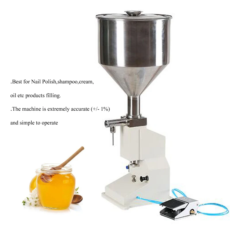 A02/A03 Pneumatic Paste Filling Machine 5-50ml Quantitative Filling Liquid Paste Toothpaste Honey Cosmetics