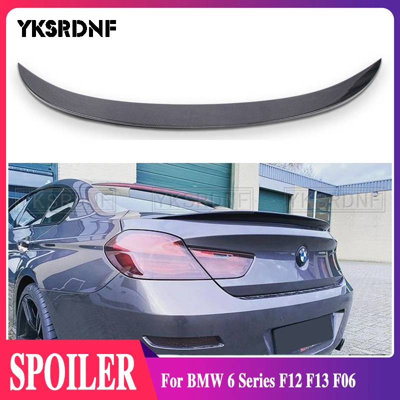 

F06 M6 Style Carbon Fiber Trunk Spoiler for BMW 6 Series F06 Gran Coupe 4-door Rear Ducktail Duck Tail Lip Wings 2012+ 640i 650i