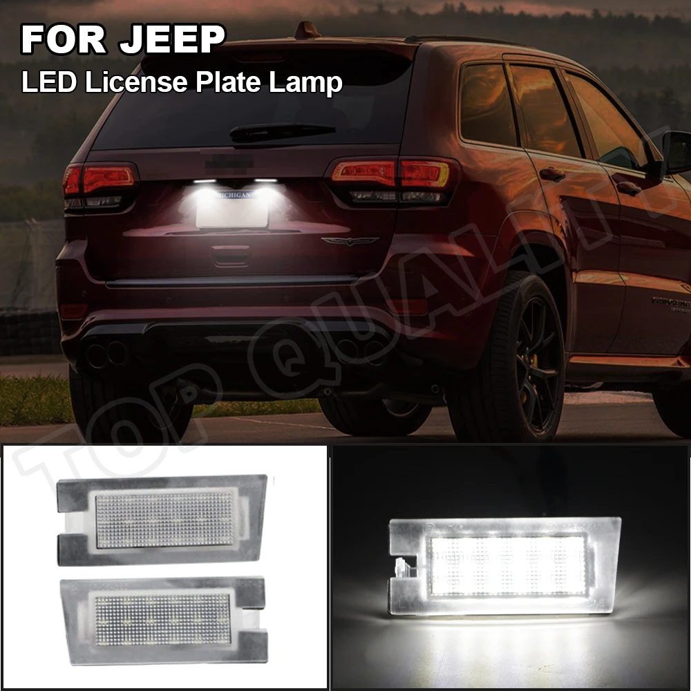 

2Pcs/Set For 2014 2015 2016 2017 2018 2019 2020 Jeep Cherokee KL ​LED Number License Plate Light Lamp Led Car Tail Lamps