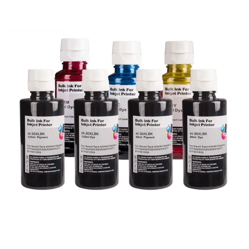 Чернила для заправки красителей HP30 31 Premium для картриджей HP 315, 318, 319, 415, 419, 450 HP Smart Tank, беспроводной принтер 455, 457