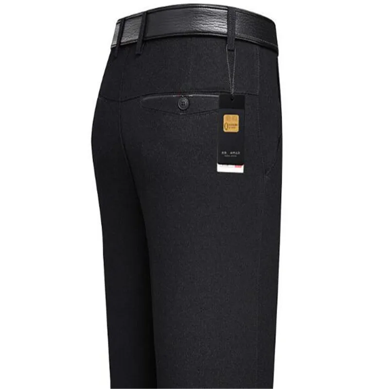Pantalones sueltos de cintura alta para hombre, traje informal de negocios, antiarrugas, otoño e invierno, novedad