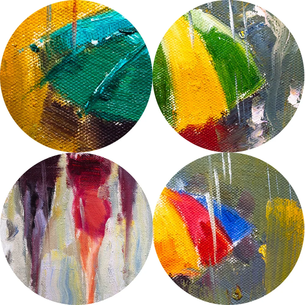 Abstract Portrait Oil Paintings Print On Canvas Art Prints Girl Holding An Umbrella Wall Art Pictures Home Wall Decoration image 4