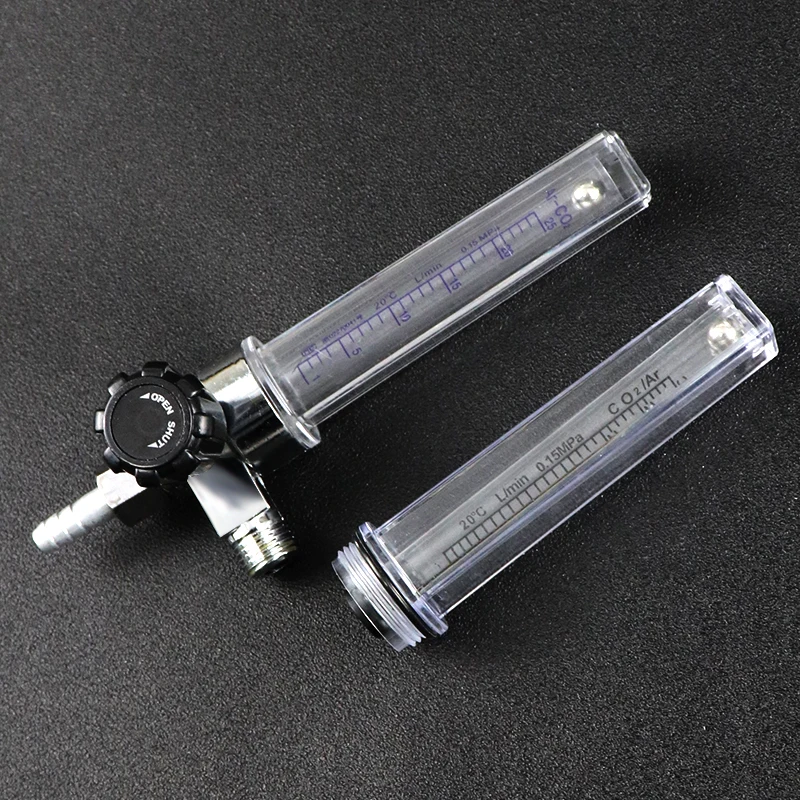 بارب-مقياس تدفق الأرجون 1/4PT ، 0.15 ميجا باسكال M14 * 1.5 ، منظم غاز الأرجون AR/CO2 ، لحام ، مقياس اللحام Mig ، قطعة واحدة