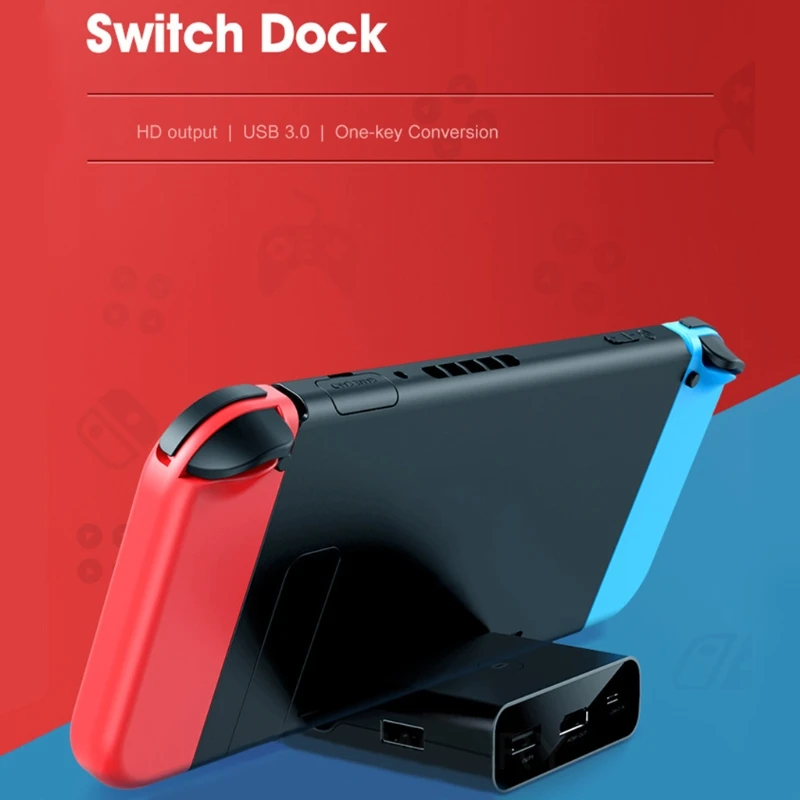 Adattatore Video compatibile HDMI 1080P al caricatore della Docking Station del convertitore TV per Switch/Switch Lite