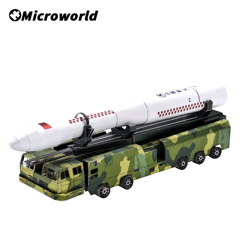 Microworld 3D ของขวัญวันเกิดทหารปริศนาเกม Space Rocket Transporter ชุด DIY จิ๊กซอว์โลหะของเล่นเพื่อการศึกษาสําหรับวัยรุ่น