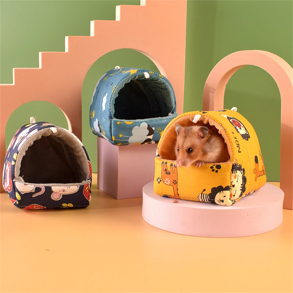 Haustier Hamster Nest Plüsch Warme und Bequeme Winter Papagei Hängematte Höhle Käfig Hütte Zelt Haustier Liefert Vogel Käfig Papagei Zubehör – Detail 9