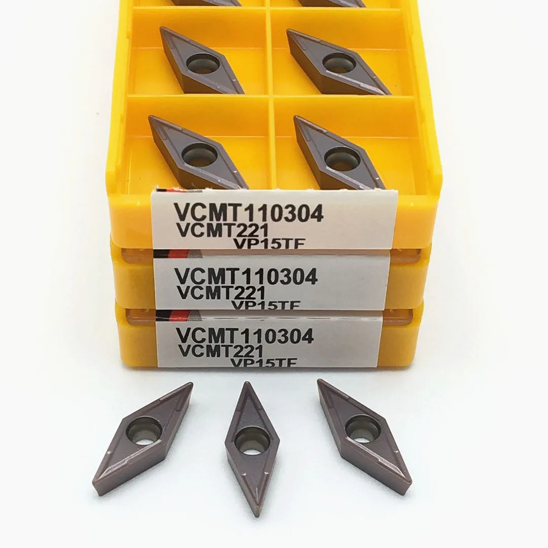 

Turning insert VCMT110304 VP15TF high quality carbide insert built-in turning tool VCMT 110304 metal CNC lathe parts tool