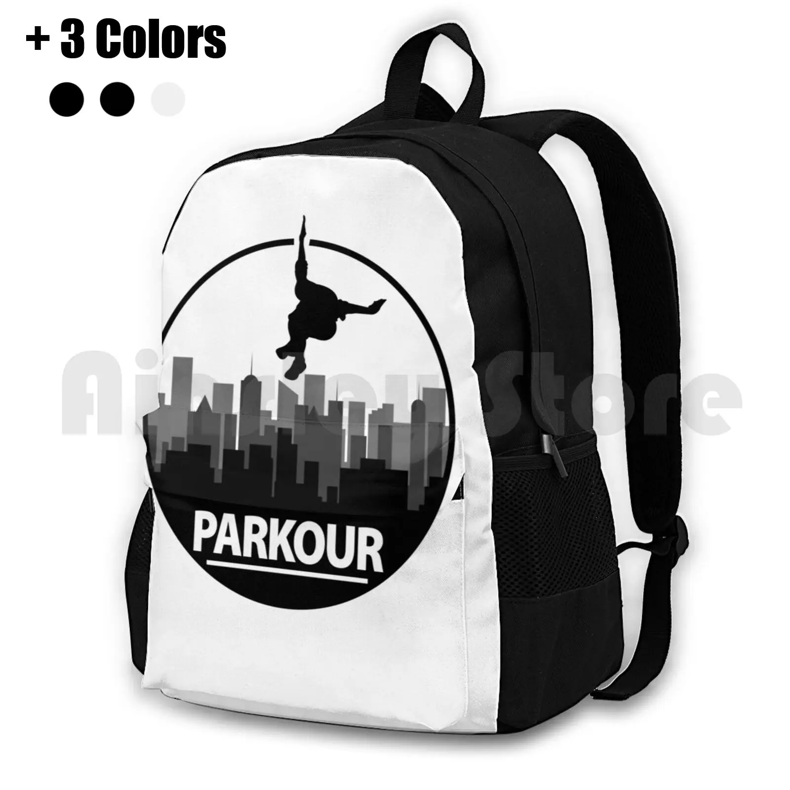 Parkour. Outdoor Hiking Backpack Waterproof Camping Travel Parkour Sports Hobby Idea Leisure Free Running Backflip