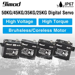 RC Servo 9imod Waterproof Brushless Coreless Servo 50KG 45KG 35KG 25KG Metal Gear Digital Servo for RC Model