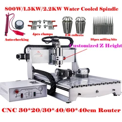 Diy CNC 6040 Wood Milling Machine 2.2kw 1.5kw 800w Stainless Steel Carving Router 4Axis 3Axis USB Aluminum Engraver 3040 3020