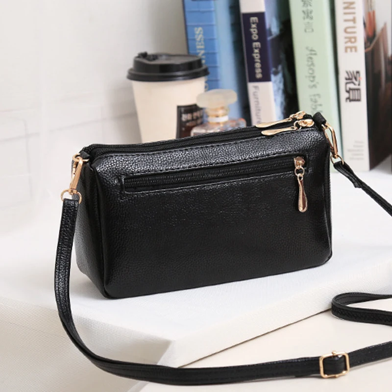 Crossbody Bags for Women PU Leather Messenger Bags Female Multiple Pocket Shoulder Bags Ladies Square Messenger Phone Purse