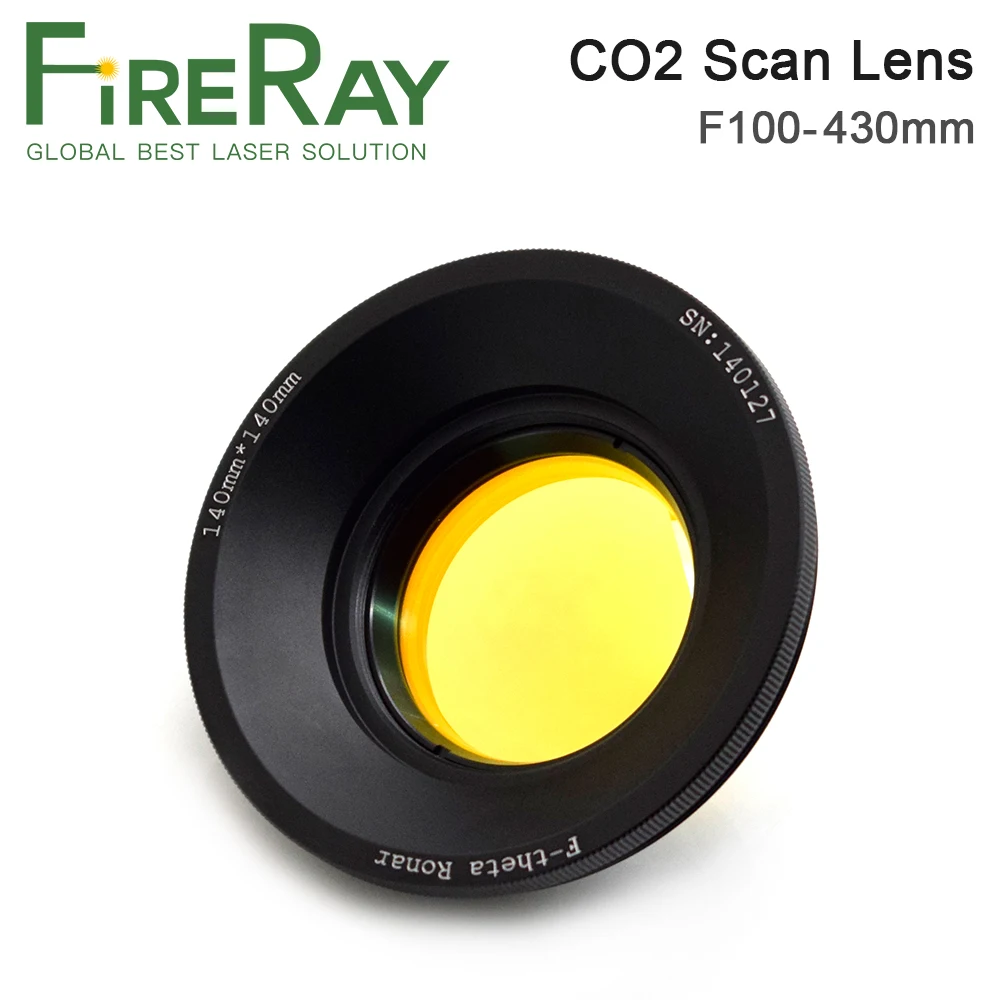 FireRay CO2 F-theta Scan Lens Field Lens 10.6um 10600nm 70x70~300x300mm F100-430mm for YAG Optical CO2 Laser Marking Machine