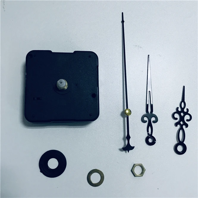 10 sets/lot High-quality Silent Quartz Clock Movement Mechanism Short Spindle 11mm Metal Hands Repair DIY Kit Set