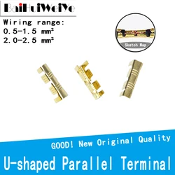 Terminal en forma de U de 100-453mm, Terminal de empalme de 2-0,5mm, conector prensado en frío, conexión de Cable eléctrico Sertir, 1,5, piezas, 2,5