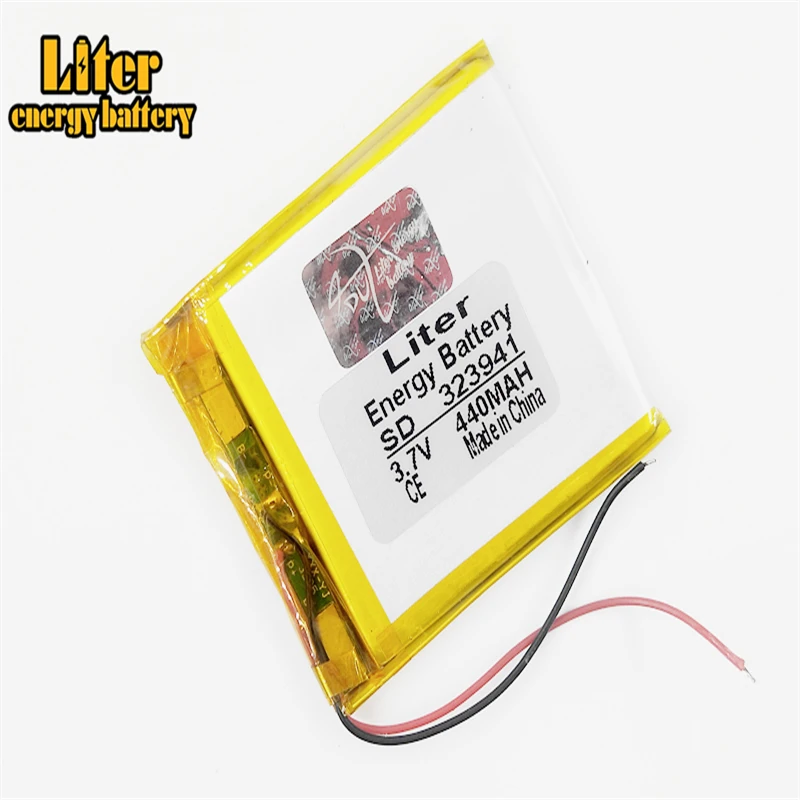 لتر الطاقة بطارية 3.7V بطارية ليثيوم بوليمر 323941 440mAh M6 بطارية MP5 MP4 MP3 المتكلم صغيرة
