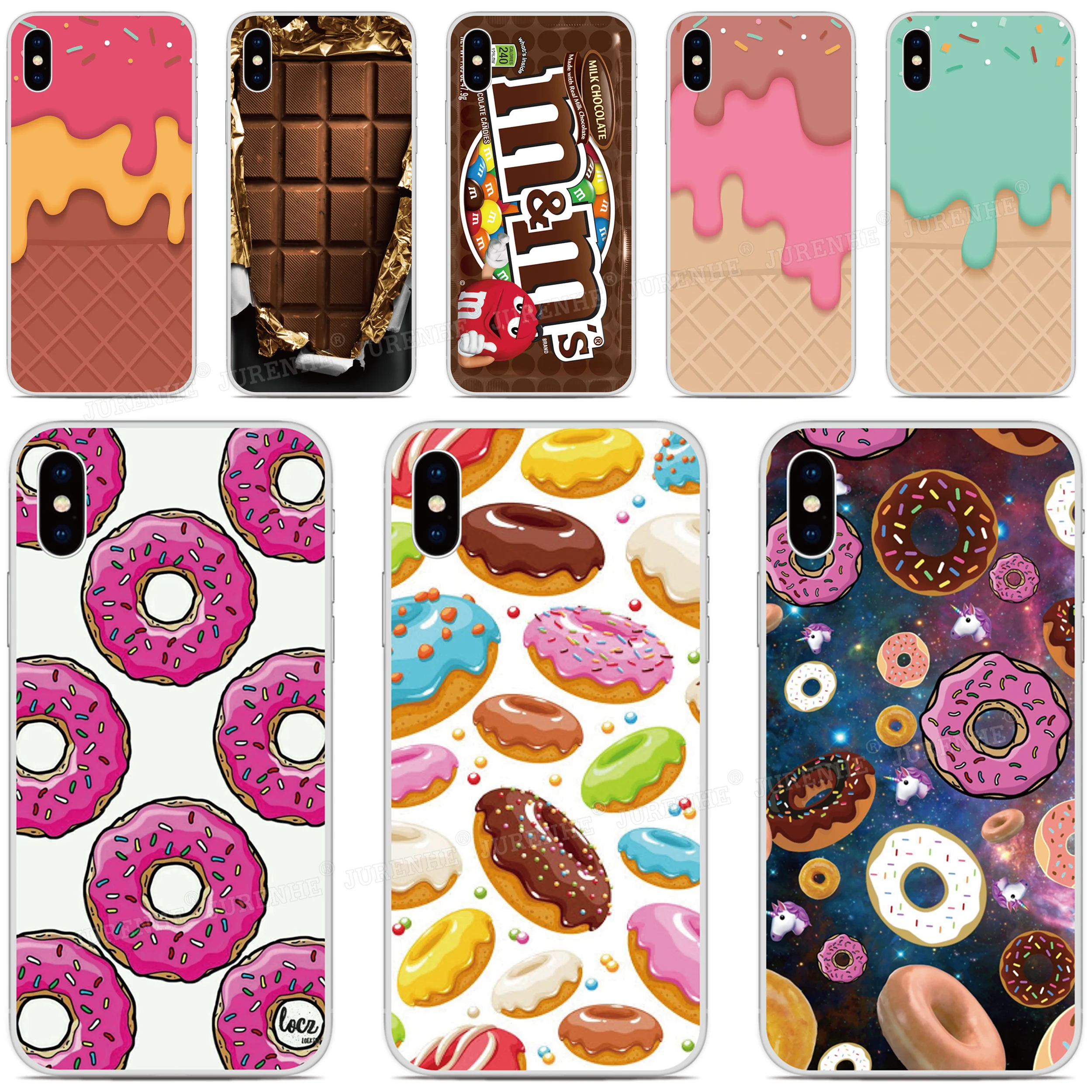 Chocolate Donut Cover For Wiko T50 T10 T3 Y52 Y82 Y81 Y51 Y62 Y61 Y50 Y60 Y80 View 5 Plus Life 3 4 Lite Power U30 U20 U10 Case