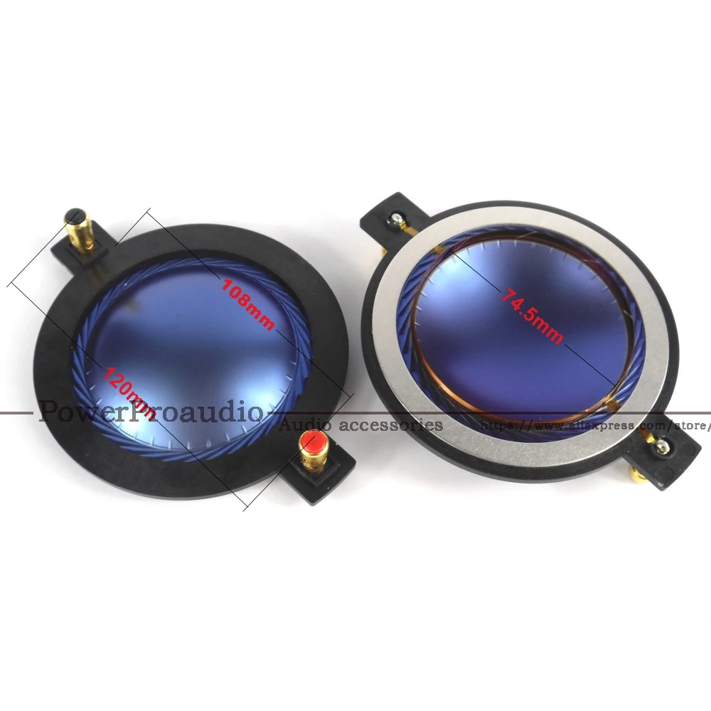 

2PCS /LOT 74.5mm Blue Titanium 75Core CCAR TREBLE Voice Coil 74.46Tweeter Diaphragm Driver