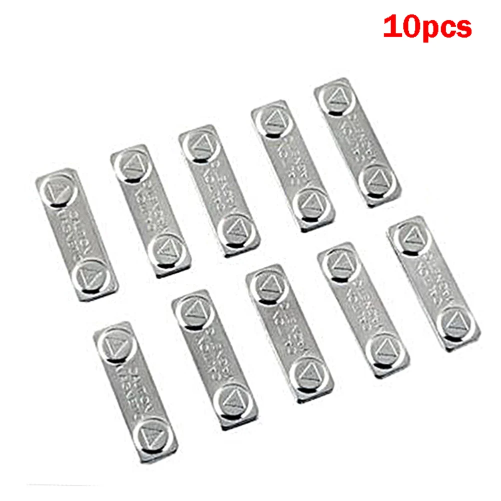 10pcs Strong Magnetic Name Tags Badge Metal Fastener ID Card Durable Attachment Holder Badge Magnet Work Number Card Accessories