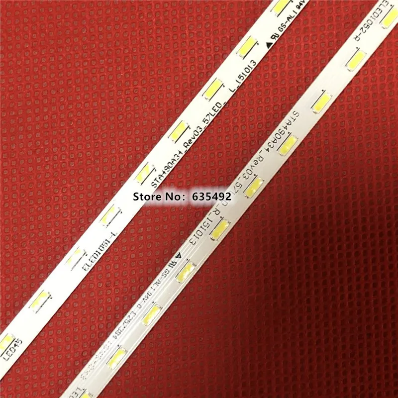 แถบไฟ LED 10ชุดสำหรับ73.49S02 KDL-49WD751 KDL-49WD752 KDL-49WD759 D00-2-DX1 S490HF58 V0 96.49S02 001 STA490A34_Rev03_57LED_R ลิตร