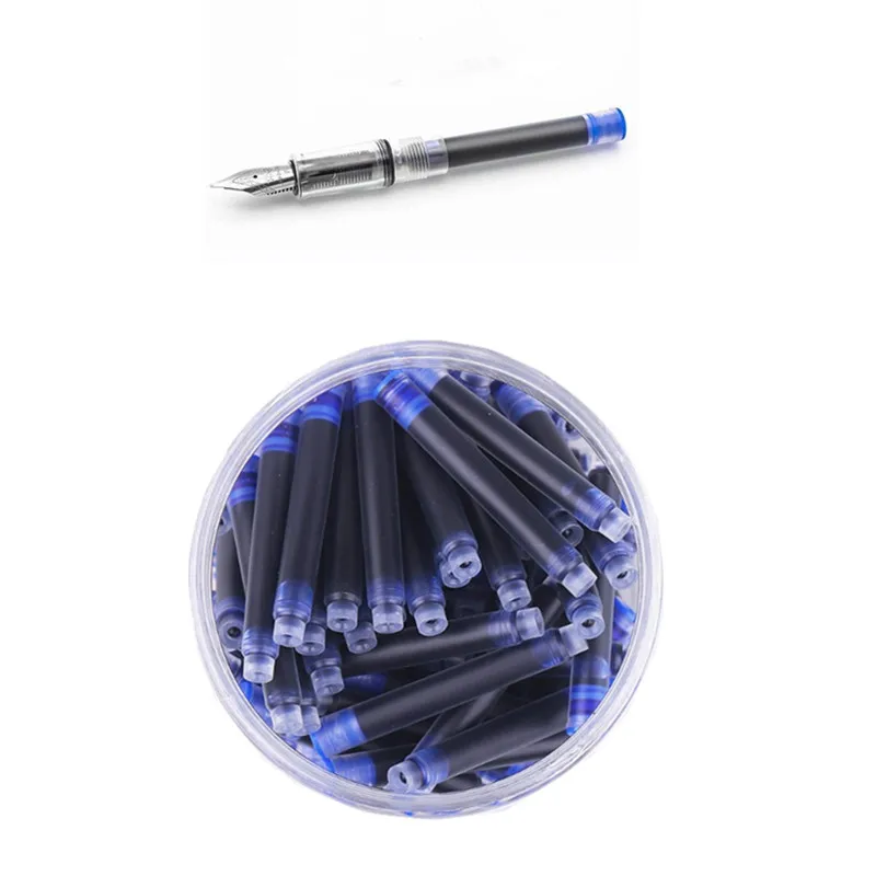 JINHAO 30pcs Blue Ink Cartridge Refills Fountain Pen Brand assurance Universal Typ Other brands are also suitable