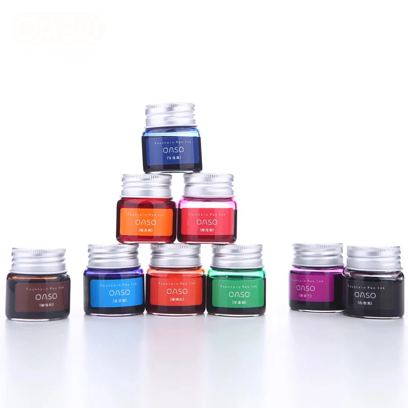 Creative Fountain Pen Bottle Ink 20ml OASO 1pc Portable Cute Kawaii Mini Pigment Color Ink Drawing Graffiti School Supplies