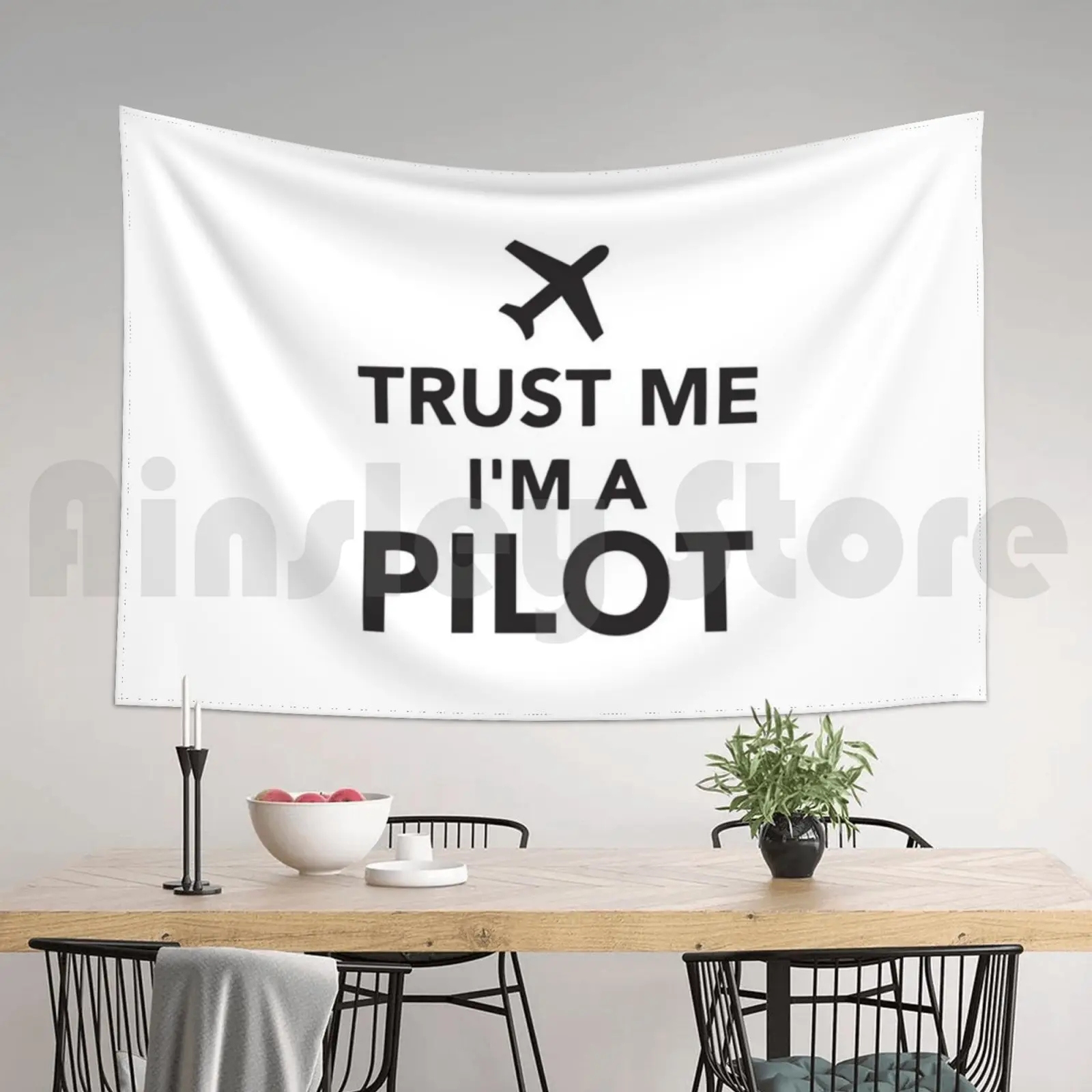 ثق بي أنا طيار نسيج مخصص ثق بي أنا طيار Fliegen Flugzeug Pilot Flug Jet Luftfahrt