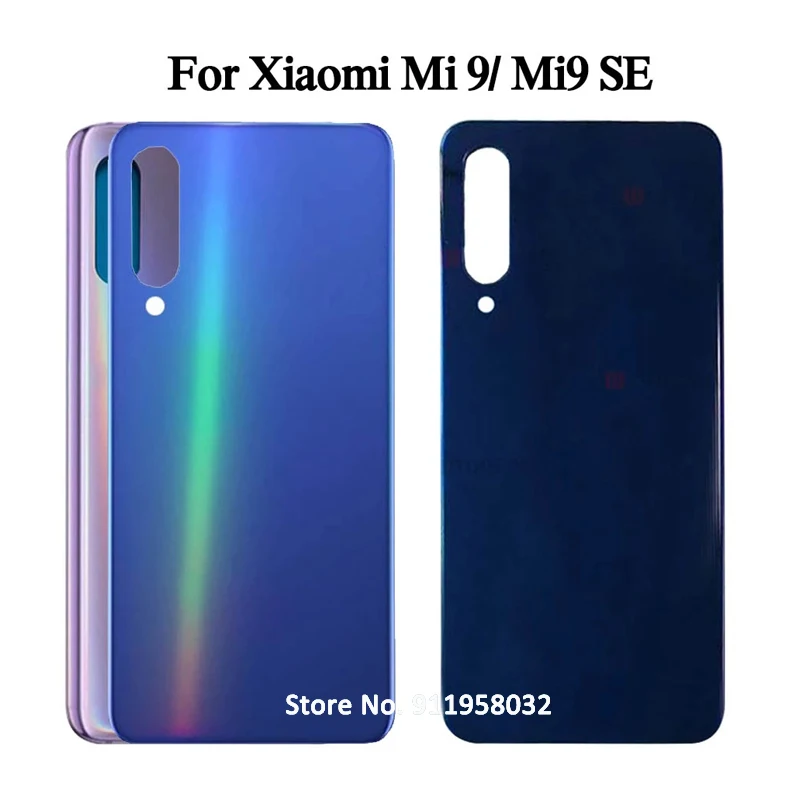 Nowy dla Xiaomi Mi 9 tylna pokrywa baterii obudowa tylna obudowa szklany Panel Mi9 części zamienne do xiaomi mi9 SE pokrywa baterii