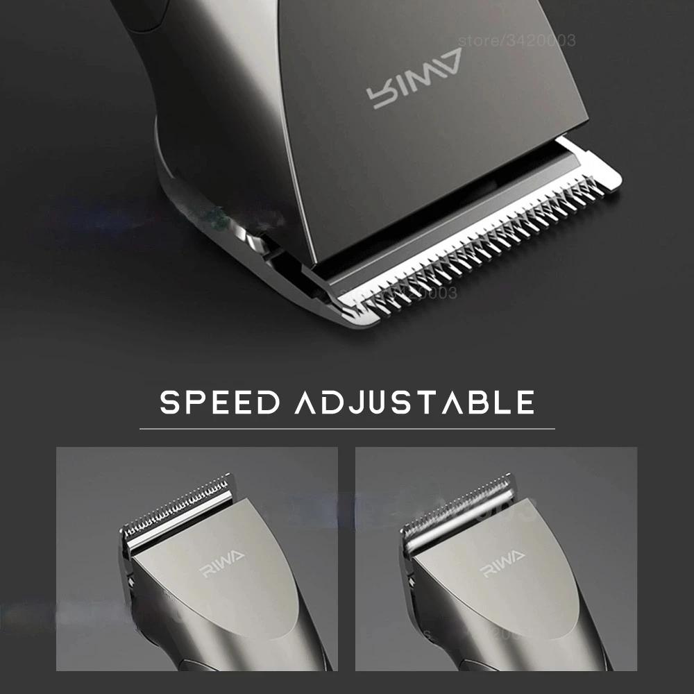 RIWA RE-6305 Washable Rechargeable Hair Clipper Professional Barber Trimmer With Carbon Steel Cutter Head