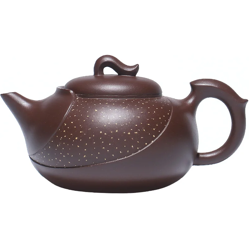 ★Xin'an purple clay teapot pure handmade famous teapot large capacity tea set authentic Yixing raw ore old purple clay