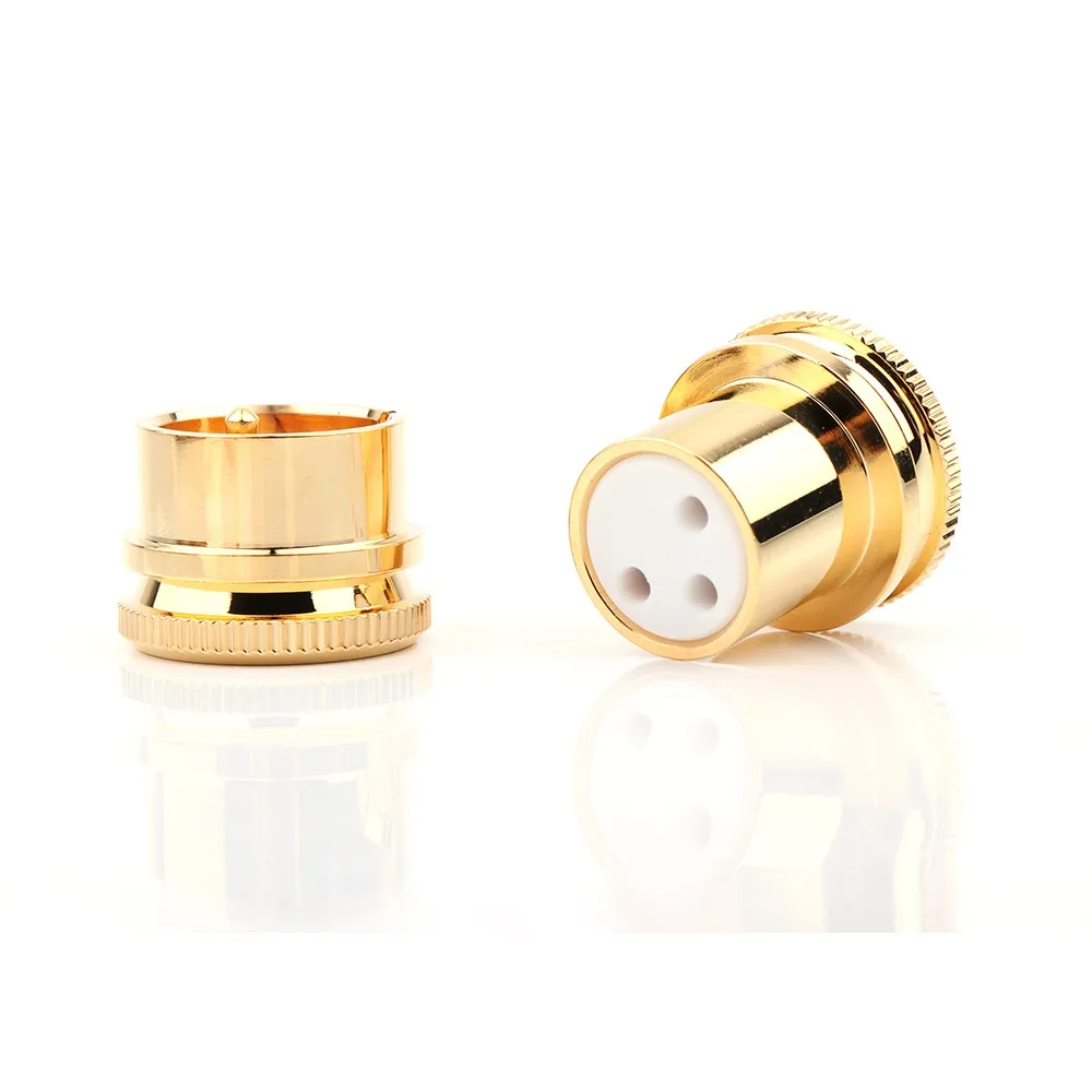 2PC CP003 XLR Female Socket Cap Gold Noise Stopper Shielding Caps