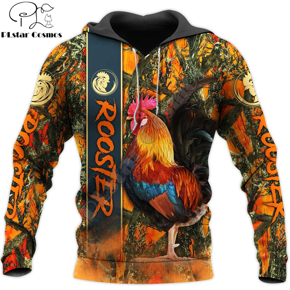 

Love Rooster Pattern 3D All Over Printed Autumn Men Hoodies Unisex Casual Pullover Zip Hoodie Streetwear sudadera hombre DW0586