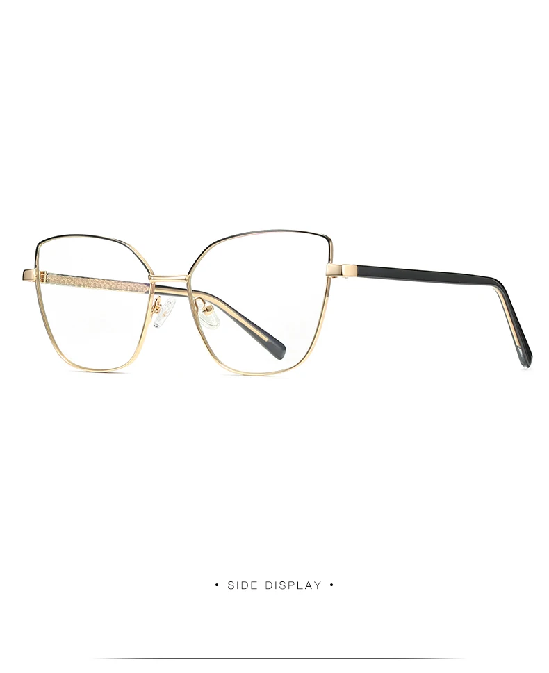 Mode Frauen Katzenauge Vollrand Legierung Brille Rahmen für weibliche verschreibung pflicht ige Brillen optische Brille für Frau – Detail 14