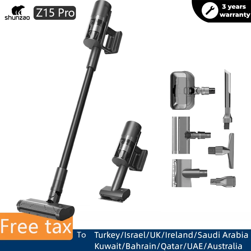 

SHUNZAO Z15 Pro Hair Self-Cutting Cordless Vacuum Cleaner Dual rotary mopping Vacuum Cleaner Upgrade from Shunzao Z12 pro