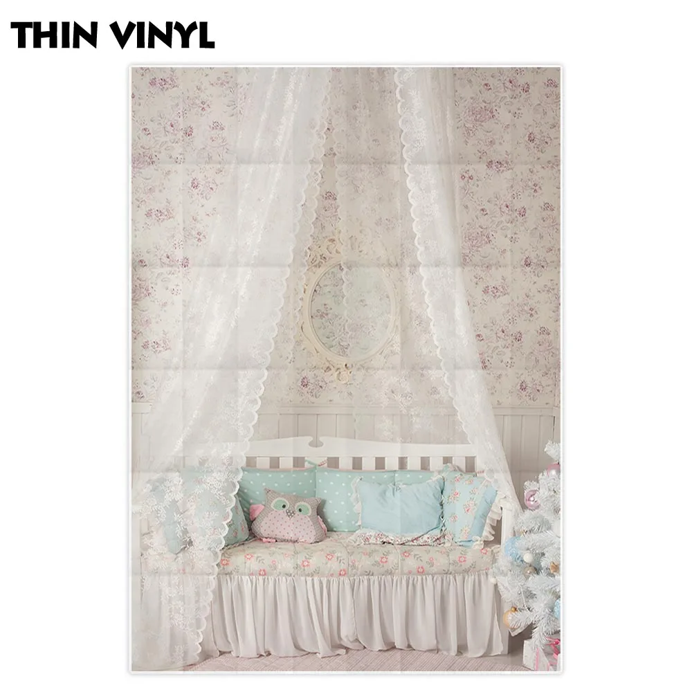 Allenjoy Cô Gái Phòng Ngủ Nhiếp Ảnh Backdrop Hoa Sofa Nền Photocall Buổi Chụp Ảnh Phòng Thu Để Chụp Vải