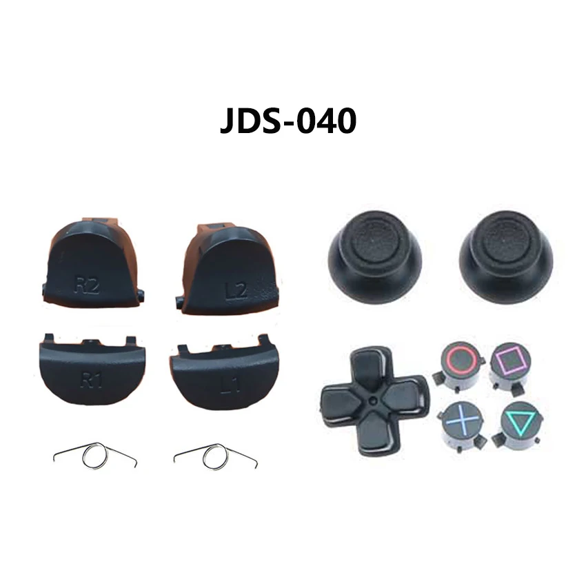 Jcd Dualshock 4 ps4 proスリムコントローラー,JDM-010/011 JDS-040 / 030 dpad l1 r2r2トリガーボタンアナロググリップキャップカバー